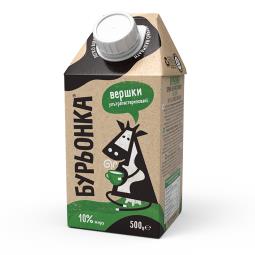 Вершки Бурьонка ультрапастеризовані 10% 500г 